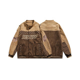 Tineit 2024 Fall Fashion Coffee Street Racing Jacket