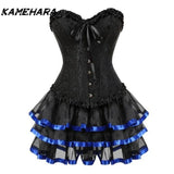 Tineit Japanese Harajuku Wedding Dress Bridal Gown Strapless Top Sexy Mini Pleated Skirt Retro Y2K Fairy Gothic Two Piece Sets