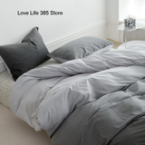 Tineit Ins Gradient Dark Gray Nordic Style Cover Double Duvet Cover Bedclothes Bedding Set Bed Sheet Comforter Sets Duvet Cover