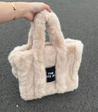 Tineit Zaina Faux Fur Tote Bag