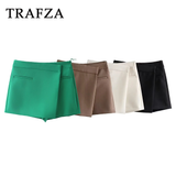 cold weather outfits Tineit 2024 Spring Summer Casual Asymmetrical Women Skirts Fashion Vintage Solid High Waist Chic Mini Elegant Skirts