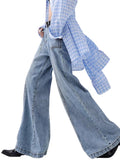 christmas outfit Tineit Women's Baggy Y2k Flare Jeans Harajuku Aesthetic Oversize Denim Trousers Vintage Japanese 2000s Style Jean Pants Trashy Clothes