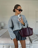 thanksgiving outfit Tineit Knitted Long Sleeved O-neck Casual Pullover Fashion Solid Color Versatile Elegant Women's Sweater Commute High Street Autumn Top