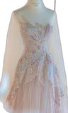 Tineit Pink StraplessTulle Ball Gown Beaded Shiny Prom Dress Pink Sweet  Dress (PRE-ORDER)