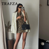 cold weather outfits Tineit 2024 Spring Summer Women LEOPARD Sexy Dresses Fashion Nightclub O Neck Slim Sleeveless Print Elegant Ladies Mini Dresses