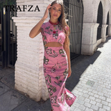 cold weather outfits Tineit 2024 Spring Summer Sexy Women Print Flower Dresses Fashion Elegant O Neck Slim Hollow Out Pencil Dresses Chic Party Dress