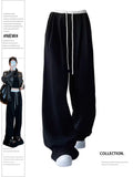 christmas outfit Tineit Women's Black Gothic Sweatpants Baggy Y2k Harajuku Oversize Jogger Pants Vintage High Waist Wide Trousers Emo 2000s 90s Clothes