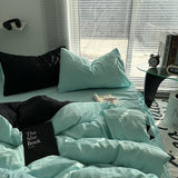 Tineit Ins Bedding Simple Four Piece Set Bed Sheets Are Skin Friendly and Comfortable, Suitable for Home Use