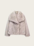 Tineit Asuna Faux Fur Jacket in Light Grey