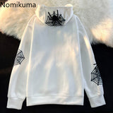 Tineit Harajuku Hoodies Women Clothing Hooded Spider Web Zipper Sweatshirts Y2k Coats Casual Fashion Oversized Hoodie Tops Ropa Mujer