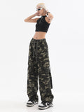 christmas outfit Tineit Women's Camouflage Baggy Cargo Pants Vintage Y2k Harajuku Aesthetic Streetwear Oversize Pants High Waist Trousers 2000s Clothes