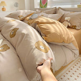 Tineit Summer Bedding Set 2024 Ins Twin Queen Duvet Cover Flat Sheet Pillowcase No Filler Girl Boys Hotel Home Bed Linens