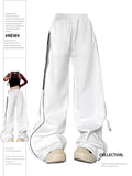 christmas outfit Tineit Women's White Pants Harajuku Streetwear 90s Aesthetic Oversize High Waist Sweatpants Jogger Y2k 2000s Vintage Trousers Clothes