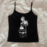 Tineit 2000s Style Baby Tee Emo Girl Y2k Clothes Women Aesthetic Gothic Crop Tops Punk Streetwear Vintage Casual Short Sleeve T-Shirt