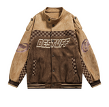 Tineit 2024 Fall Fashion Coffee Street Racing Jacket