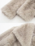 Tineit Asuna Faux Fur Jacket in Light Grey