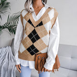 Tineit 2024 Fall Fashion Hollow Leaf Casual Knitted Sweater