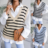 Tineit 2024 Fall Fashion Hollow Leaf Casual Knitted Sweater