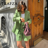 cold weather outfits Tineit 2024 Spring Summer Office Lady Solid Suits Fashion Streetwear Pockets Shrug Double Breasted Blazers+Zipper Sashes Shorts