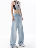 Tineit Light Blue Washed Baggy Boyfriend Jeans