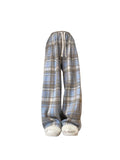 christmas outfit Tineit Women Baggy Plaid Sweatpants Harajuku Jogger Streetwear Fashion Oversize High Waist Y2k Pants Vintage Wide Leg Trousers Clothes