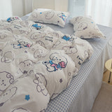 Tineit Cute Dog Duvet Cover Set Soft Kids Adult Twin Queen Size Girls Boys Flat Sheet Pillowcase Bedspread New No Filler Bedding Set