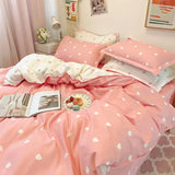 Tineit Checkerboard Bedding Set No Comforter Quilt Duvet Cover Pillowcase Flat Sheet Single Queen Size Polyester Bedclothes