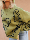 Tineit Dinosaur Crew Knit Sweater