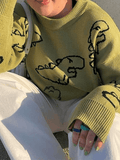 Tineit Dinosaur Crew Knit Sweater