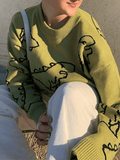 Tineit Dinosaur Crew Knit Sweater