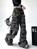 christmas outfit Tineit Women's Baggy Camouflage Cargo Jeans Harajuku Oversize Denim Trousers Y2k Vintage Japanese 2000s Style Jean Pants Trashy Clothes