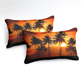 Tineit Coconut Palm Tree Bedding Set Tropical Plant Home Textile Black White Duvet Cover Set Palm Leaves Bedclothe Tropic Bed Linen