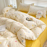 Tineit Summer Bedding Set 2024 Ins Twin Queen Duvet Cover Flat Sheet Pillowcase No Filler Girl Boys Hotel Home Bed Linens