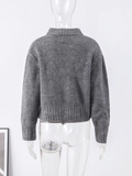 Tineit Knitted Zipper Sweaters Women Casual Loose All-match Cardigan 2025 Autumn Long Sleeve Jacket Female Street Lady Tops Basic Coat