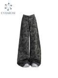 christmas outfit Tineit Women Camouflage Baggy Jeans Harajuku Oversize Denim Trouser Y2k Vintage Japanese 2000s Style Wide Leg Jean Pants Trashy Clothes