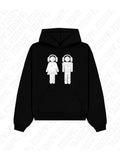 Tineit Street hip-hop Y2K sweatshirt hip-hop punk retro aesthetic geometric pattern emo girls fashion casual hooded pullover sweatshirt