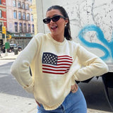 Tineit Mable American Flag Sweater