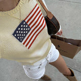 Tineit Mable American Flag Sweater