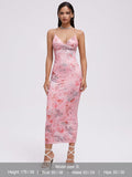 Tineit 2024 New Backless Halter Butterfly Sleeveless Maxi Dress