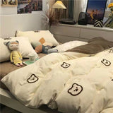 Tineit Doughnut Soft And Cute Donut Bedding Set Ins Linen And Duvet Cover With Pillowcases Single Double Full Size For Kids Adults