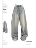 christmas outfit Tineit Women Vintage Baggy Blue Jeans High Waist Denim Trousers 2000s Y2k Harajuku Fashion 90s Aesthetic Wide Pants Trashy Clothes 2025