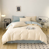 Tineit Cotton bed four-piece set modern simple solid color bed linen set bedding four-piece set cotton