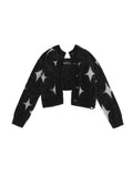 christmas outfit Tineit Korean Fashion Graphic Knitted Sweater Woman Harajuku Sweet Oversized Cropped Tops Off Shoulder Casual Loose Jumper Y2K