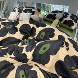 Tineit Ins Nordic Pastoral Style blue Floral Duvet Cover With Pillow Case Princess Bed Sheet Kids Girls Bedding Set King Queen Cute