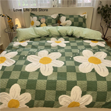 Tineit Ins Style Fashion Butterfly Bedding Set For Girls Boys Double Size Flat Sheet Duvet Cover Pillowcase Bed Linen Home Textile