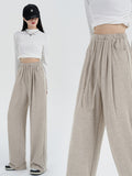 christmas outfit Tineit Women's Dark Grey Baggy Pants Vintage Y2k Sweatpants Harajuku Aesthetic Pants High Waist Trousers 2000s Fashion Casual Clothes