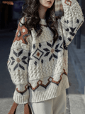 Tineit Fair Isle Christmas Pullover Sweater