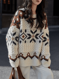 Tineit Fair Isle Christmas Pullover Sweater