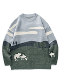 Tineit Farm Land Jacquard Knit Sweater