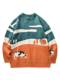 Tineit Farm Land Jacquard Knit Sweater